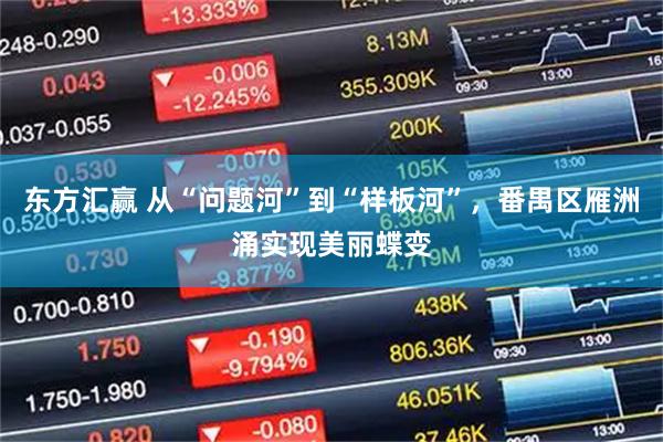 东方汇赢 从“问题河”到“样板河”，番禺区雁洲涌实现美丽蝶变