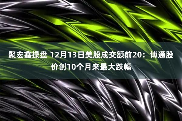 聚宏鑫操盘 12月13日美股成交额前20：博通股价创10个月来最大跌幅