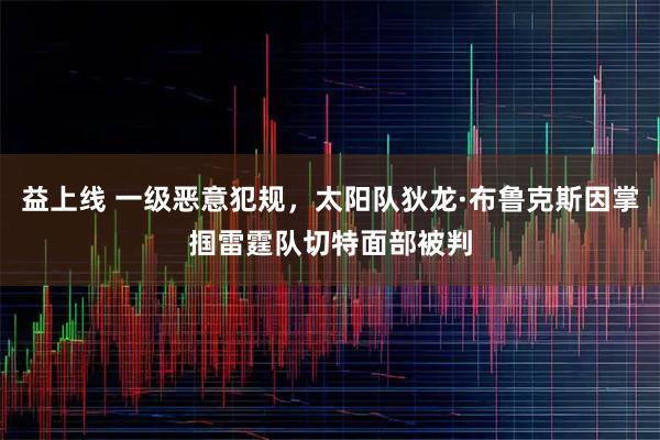 益上线 一级恶意犯规，太阳队狄龙·布鲁克斯因掌掴雷霆队切特面部被判